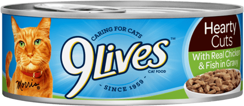 9Lives Hearty Cuts With Real Chicken & Fish In Gravy
